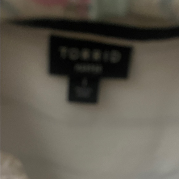 Torrid Black and White Striped Blouse - Picture 2 of 2